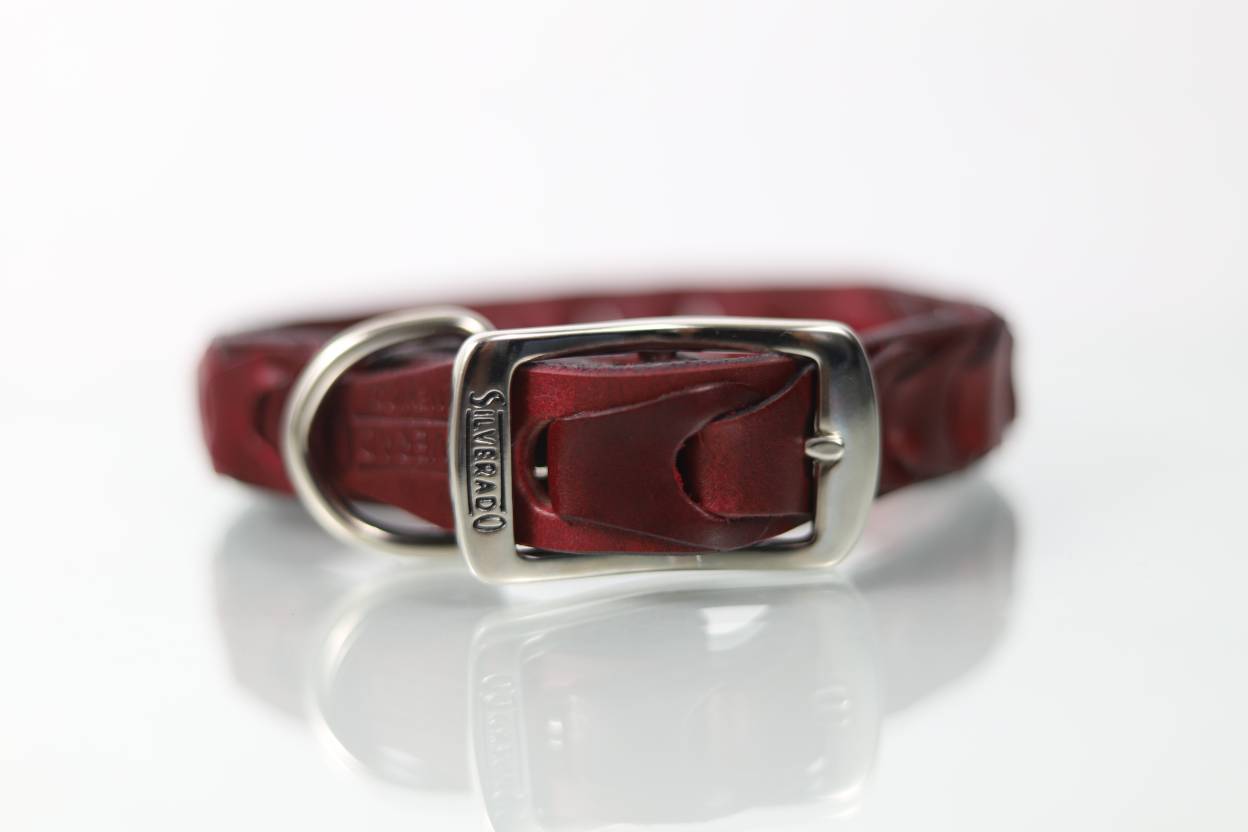 Collar Trenzado para Perro de Piel, 3cm de ancho