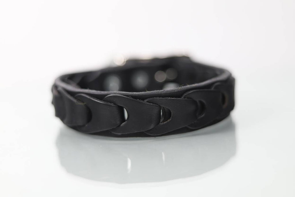 Collar Trenzado para Perro de Piel, 3cm de ancho