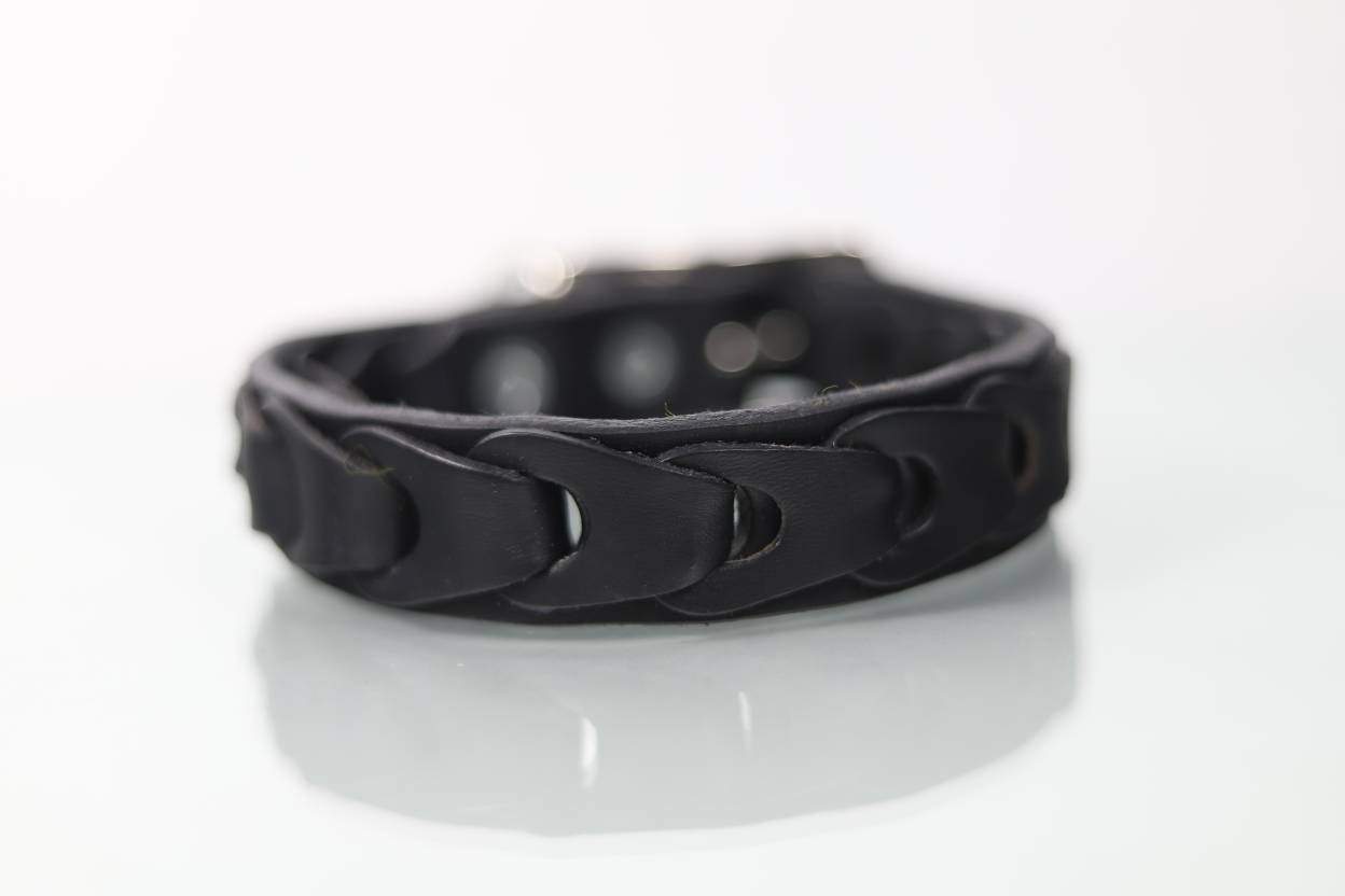Collar Trenzado para Perro de Piel, 3cm de ancho