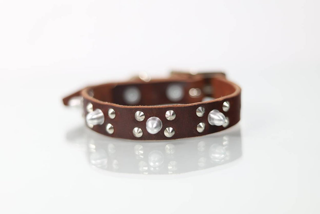 Collar Bala para Perro de Piel, 2cm de ancho