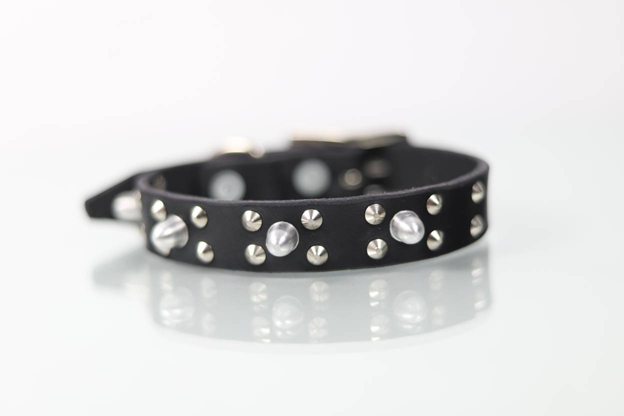 Collar Bala para Perro de Piel, 2cm de ancho