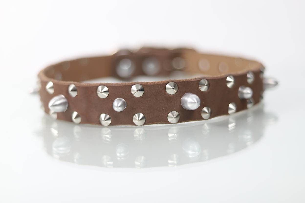 Collar Bala para Perro de Piel, 3cm de ancho