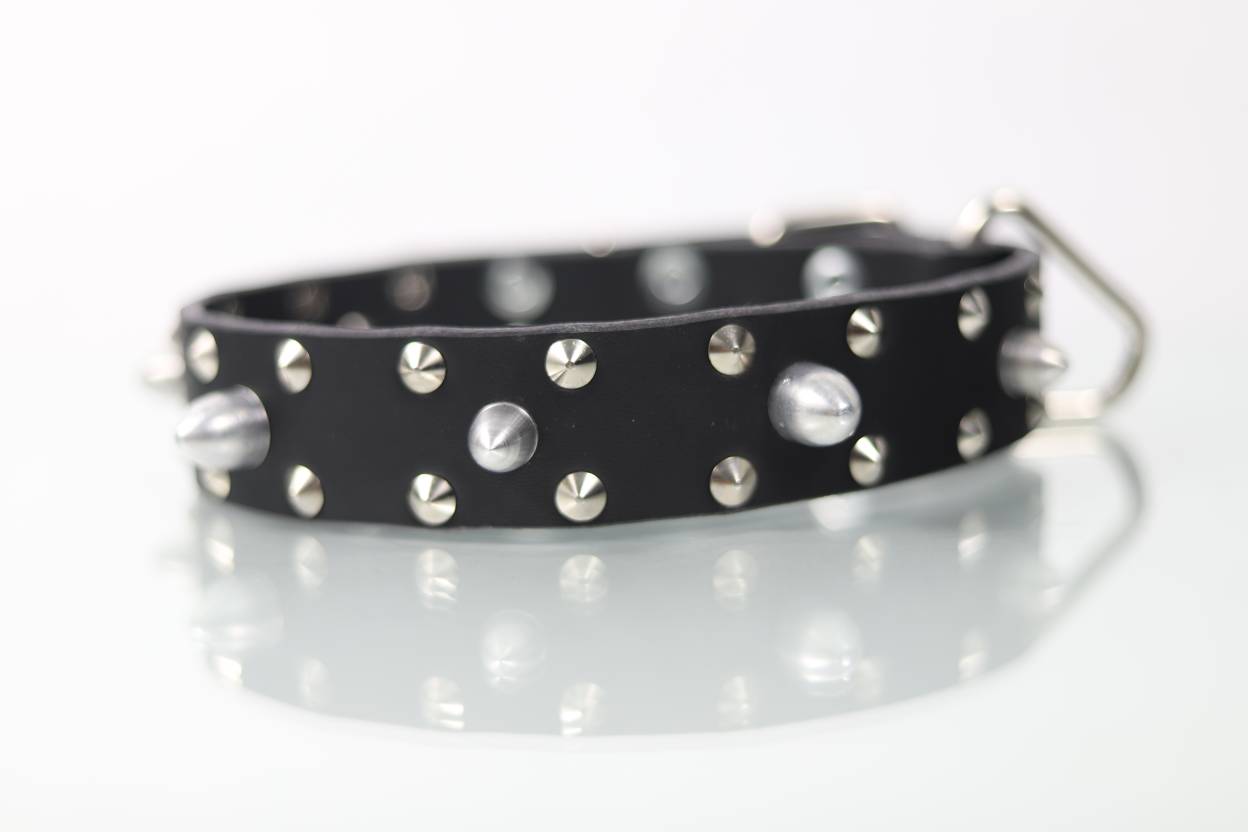 Collar Bala para Perro de Piel, 4cm de ancho