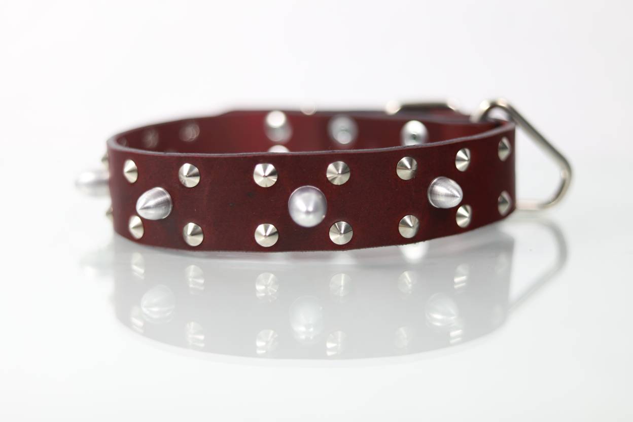 Collar Bala para Perro de Piel, 4cm de ancho