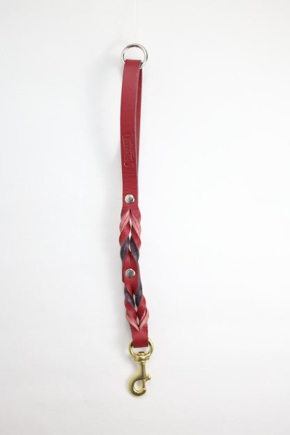 Maniquera para Perro de Piel con Bandola de Bronce, 2cm × 45cm