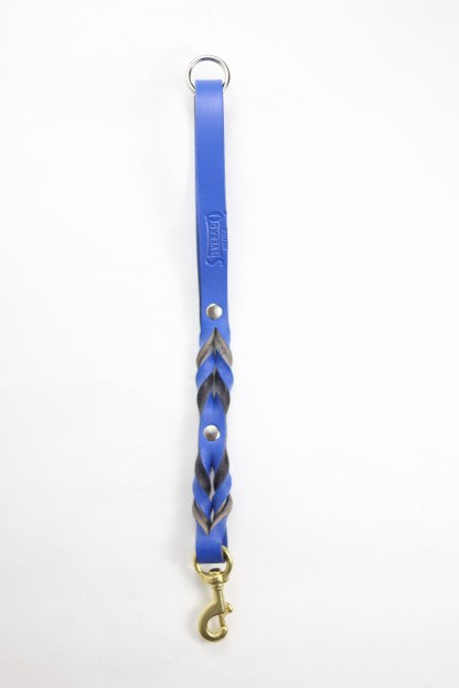 Maniquera para Perro de Piel con Bandola de Bronce, 2cm × 45cm