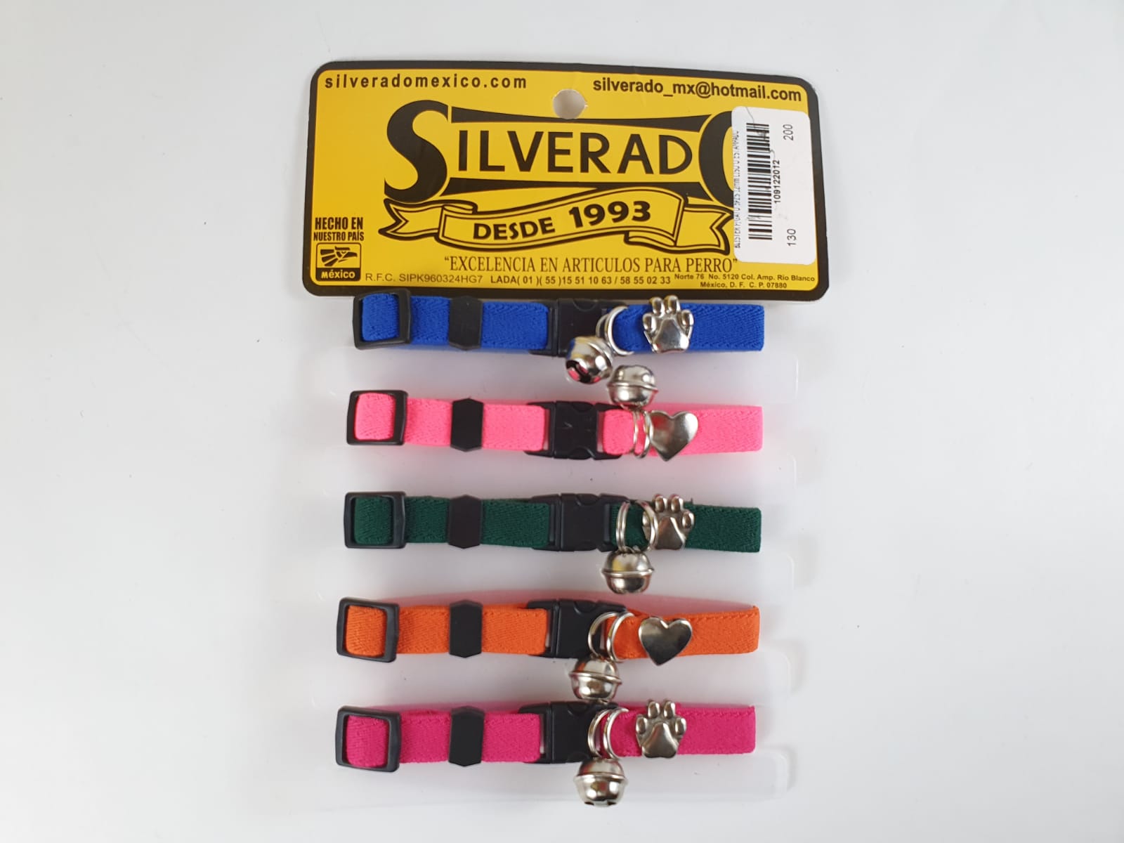 Blister 5pz Collar para Gato de Nylon, 12mm